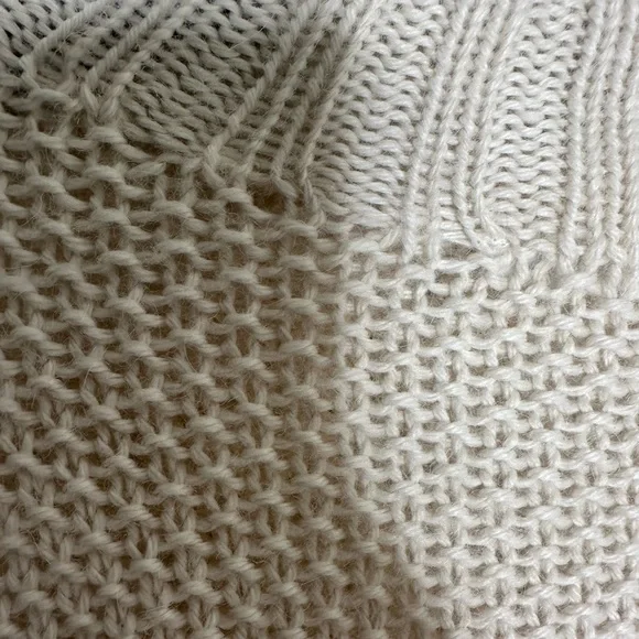 Reformation Ivory Mock Neck Baby Alpaca Cream Knit Sweater - Picture 8 of 8